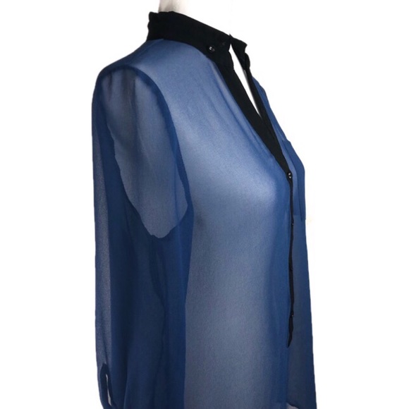 Simply Vera Vera Wang Blue Blouse - Picture 3 of 6